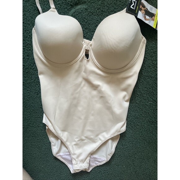Maidenform Women's Extra Firm Cupped Bodysuit - Almond, LARGE - Picture 1 of 5